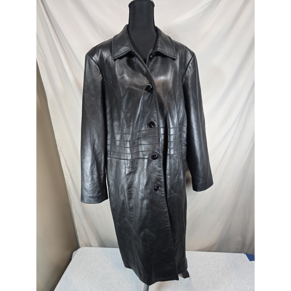 Preston & York Black 100% Lambskin Coat Size XL Proffesional